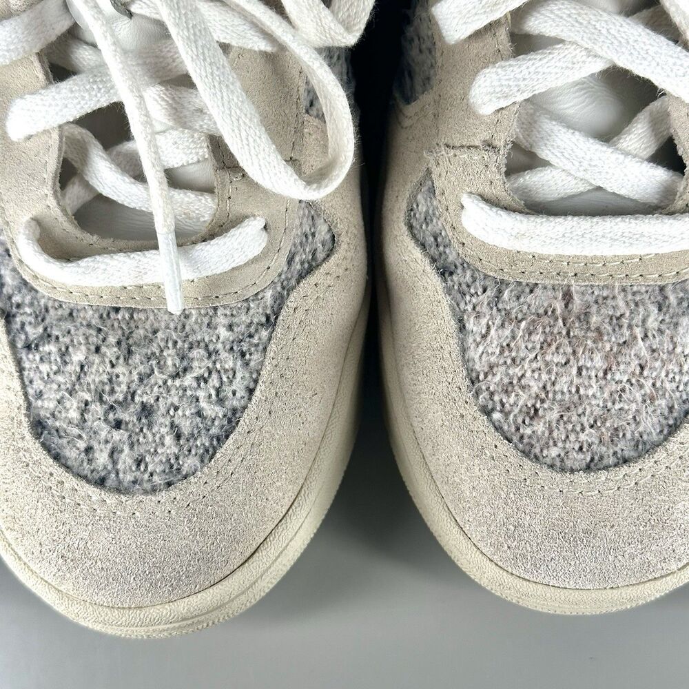 Veja Shoes V-10 Flannel Sneakers Snow Black White Women's Size US 7 EU 38 - Picture 4 of 14